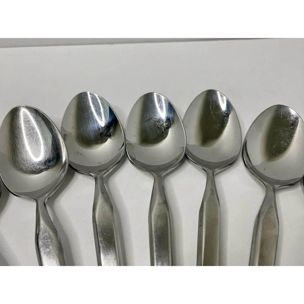 Stanley Roberts RAVENNA Soup Spoons Stainless SRI Flatware Lot Of 8